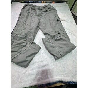 Vintage Jff Wind Breaker Pants Cargo Grey XL Zipper On Legs Multiple Pockets
